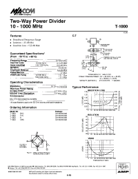 Datasheet T-1000N manufacturer M/A-COM