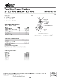 Datasheet THV-50BNC manufacturer M/A-COM