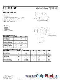 Datasheet LM1-AYL1-01-N1 manufacturer Marktech