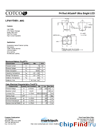 Datasheet LP377THR1-40G manufacturer Marktech