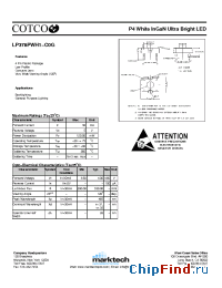 Datasheet LP378PWH1-C0G manufacturer Marktech