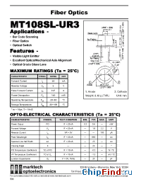 Datasheet MT108SL-UR3 manufacturer Marktech