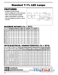Datasheet MT1118-RG manufacturer Marktech