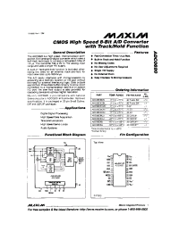 Datasheet ADC0820 manufacturer MAXIM