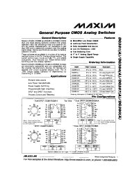 Datasheet DG381ACK manufacturer MAXIM