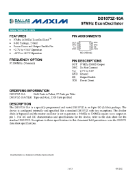 Datasheet DS1073Z-10A manufacturer MAXIM