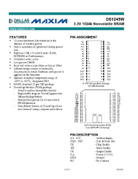 Datasheet DS1245W-100 manufacturer MAXIM