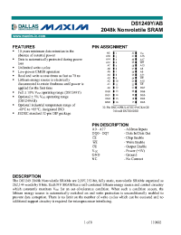 Datasheet DS1249Y/AB manufacturer MAXIM