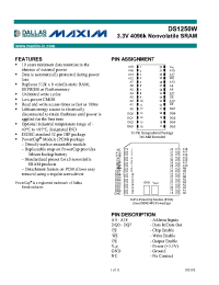 Datasheet DS1250W-150 manufacturer MAXIM
