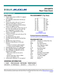 Datasheet DS12887A manufacturer MAXIM