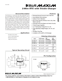 Datasheet DS1340-3 manufacturer MAXIM