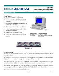 Datasheet DS1401-4 manufacturer MAXIM