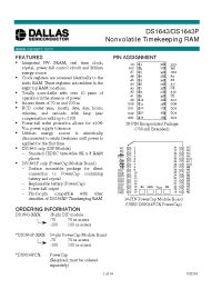 Datasheet DS1643P manufacturer MAXIM