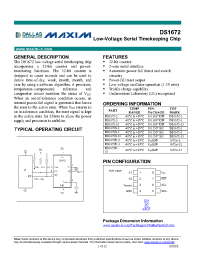 Datasheet DS1672-2 manufacturer MAXIM