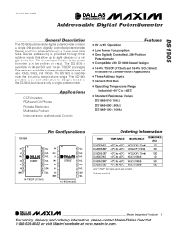 Datasheet DS1805 manufacturer MAXIM