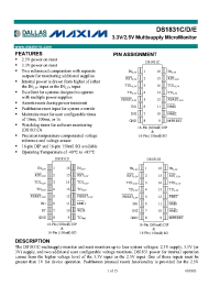 Datasheet DS1831E manufacturer MAXIM