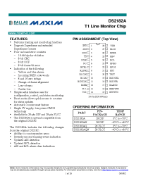 Datasheet DS2182AQ manufacturer MAXIM