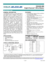 Datasheet DS2482S-800/TR manufacturer MAXIM