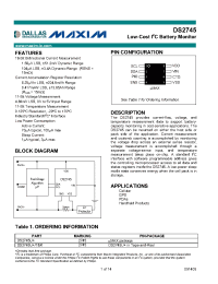 Datasheet DS2745 manufacturer MAXIM