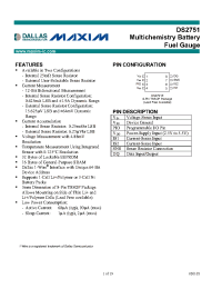 Datasheet DS2751 manufacturer MAXIM
