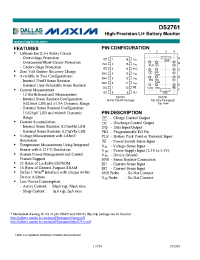 Datasheet DS2761A manufacturer MAXIM