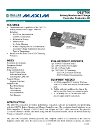 Datasheet DS2770K manufacturer MAXIM