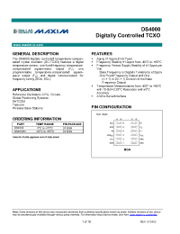 Datasheet DS4000A0 manufacturer MAXIM