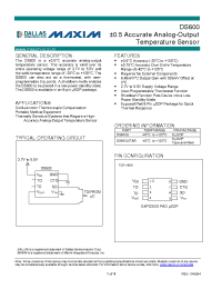 Datasheet DS600U manufacturer MAXIM