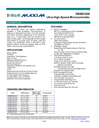 Datasheet DS89C420-ENL manufacturer MAXIM