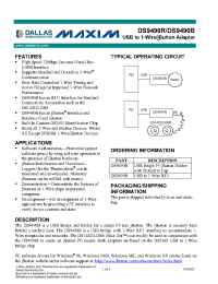 Datasheet DS9490 manufacturer MAXIM