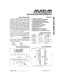 Datasheet ICL7129AC/D manufacturer MAXIM
