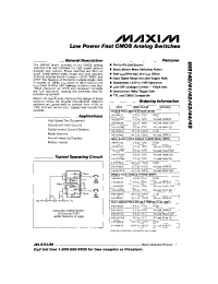 Datasheet IH5140 manufacturer MAXIM