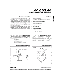Datasheet LH0101 manufacturer MAXIM