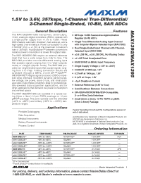 Datasheet MAX1392MTB manufacturer MAXIM