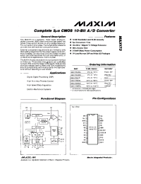 Datasheet MAX173 manufacturer MAXIM