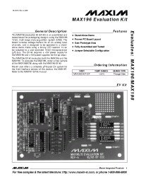 Datasheet MAX196EVKIT-DIP manufacturer MAXIM
