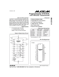 Datasheet MAX212 manufacturer MAXIM