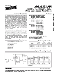 Datasheet MAX2640 manufacturer MAXIM