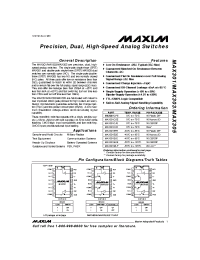 Datasheet MAX301 manufacturer MAXIM