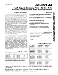 Datasheet MAX3221C manufacturer MAXIM