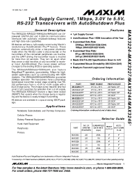 Datasheet MAX3224CAP manufacturer MAXIM