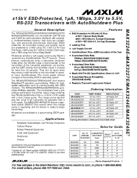 Datasheet MAX3224E manufacturer MAXIM