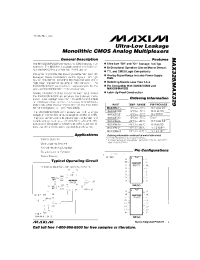 Datasheet MAX328 manufacturer MAXIM
