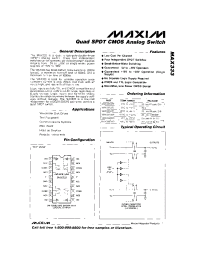 Datasheet MAX333 manufacturer MAXIM