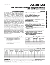 Datasheet MAX3468 manufacturer MAXIM