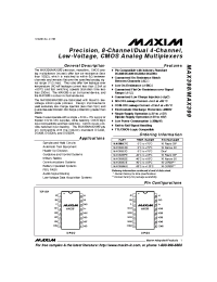 Datasheet MAX398 manufacturer MAXIM