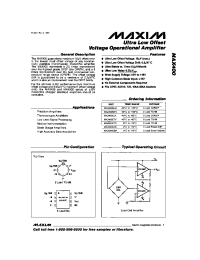 Datasheet MAX400 manufacturer MAXIM