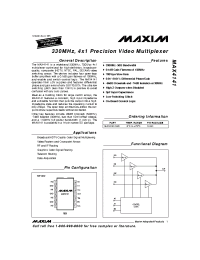 Datasheet MAX4141 manufacturer MAXIM