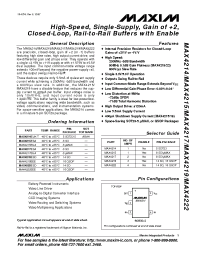 Datasheet MAX4214 manufacturer MAXIM