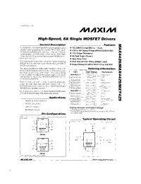 Datasheet MAX4420 manufacturer MAXIM